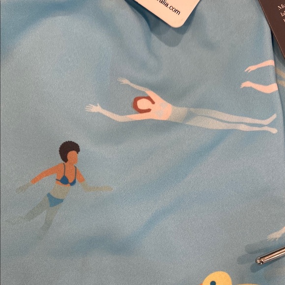 NWT Men’s Australian Brand Mosmann Pool Print Blue Swim Trunks - Picture 10 of 13